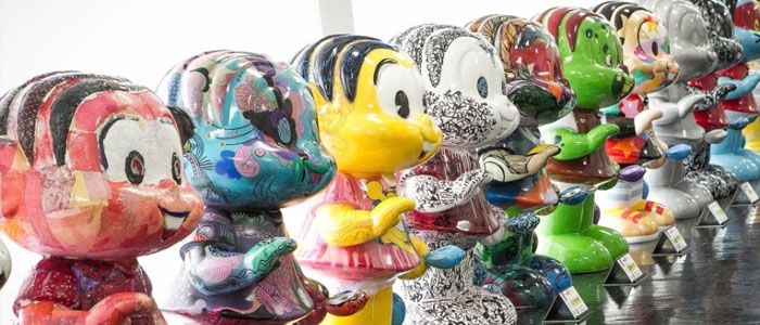 Estátuas do “Mônica Parade” estão expostas em shopping da capital