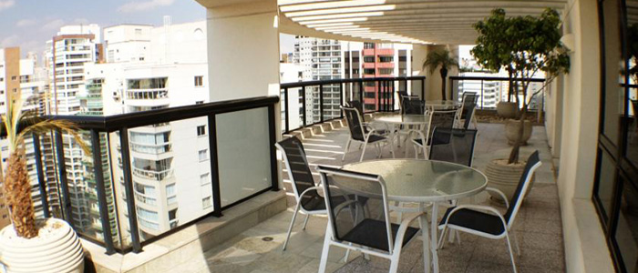 vista panorâmica do terraço hotel terraço quality moema