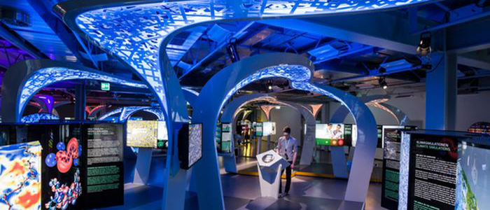 vista geral do tunel da ciencia max planck