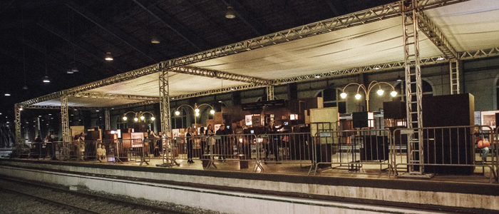exposição na estação