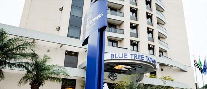 fachada do hotel blue tree towers analia franco
