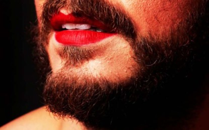 Doces barbas, retratos de homens maquiados rompe limites entre gêneros