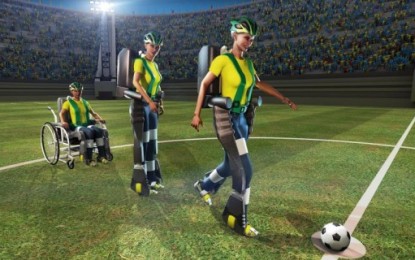 Neurocientista Brasileiro desenvolve exoesqueleto, que permitirá um paraplégico dar o primeiro chute oficial na Brazuca