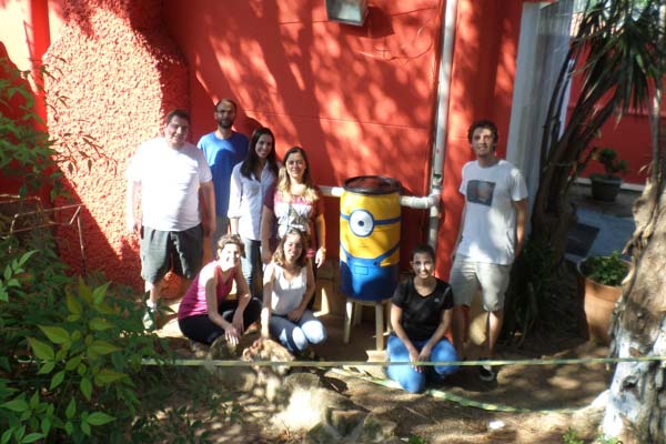 cisterna caseira construída na ong gotas de flor com amor