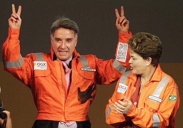 dilma ao lado de eike batista celebram ogx, empresário admite que otimismo na empresa causou derrocada nos negócios