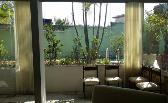 vista da área externa no garden morumbi house