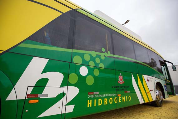 lateral de ônibus a hidrogênio