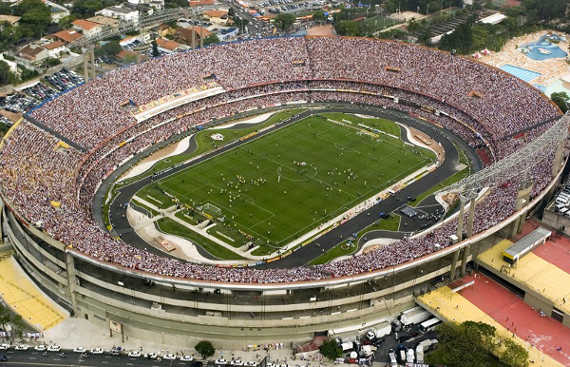 vista aérea do morumbi, estádio do são paulo futebol clube
