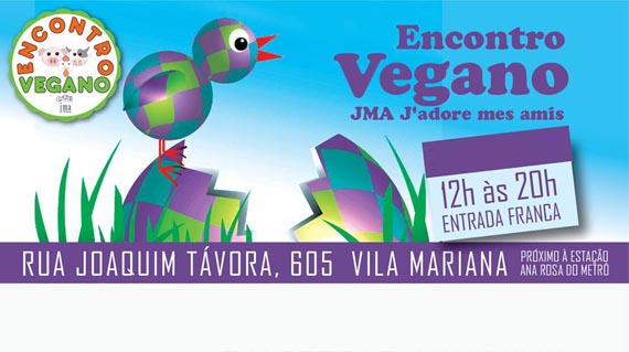 cartaz do Encontro Vegano JMA J’adore mês amis