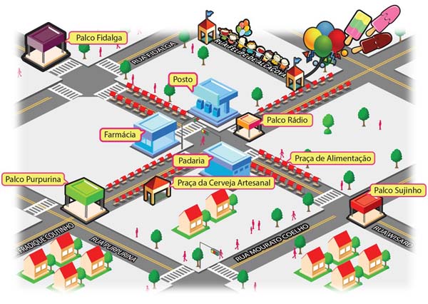 mapa da feira da vila da madalena 