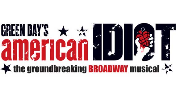 logotipo do musical american idiot do green day no brasil