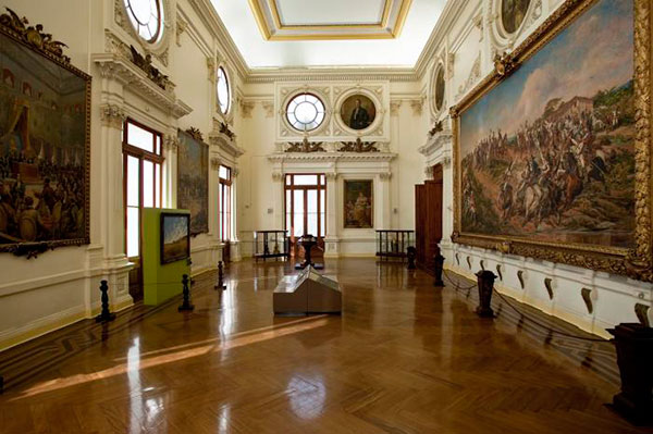 sala onde está a pintura "Independência ou Morte" de Pedro Américo