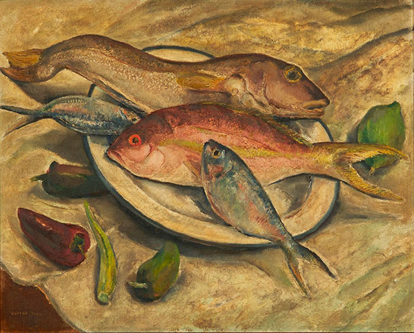 quatro peixes em um prato
