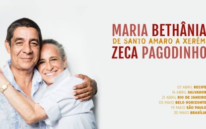 Maria Bethânia e Zeca Pagodinho juntos em São Paulo: Ingressos à venda